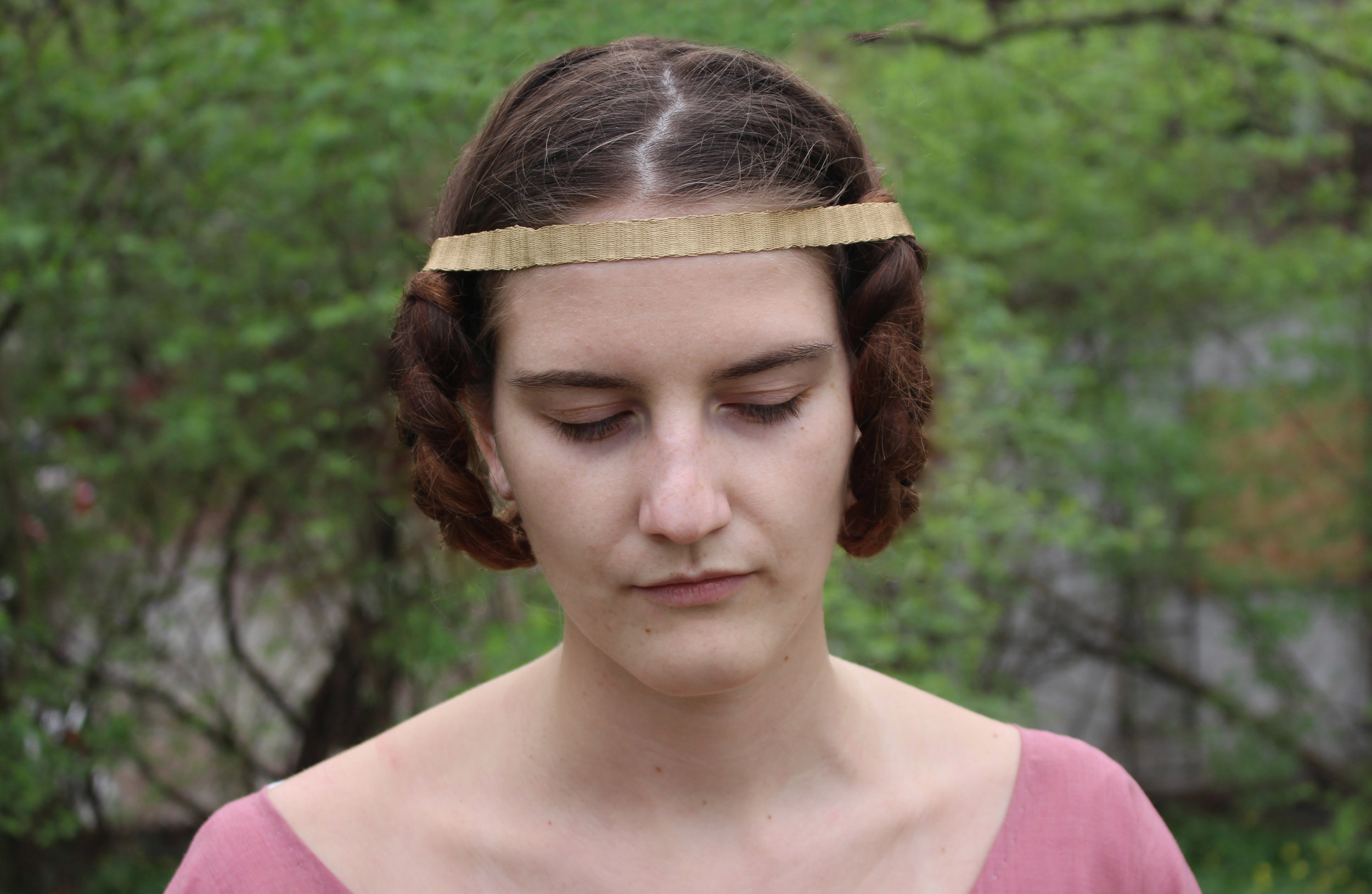  Silk headband woven on a period accurate band loom. 
