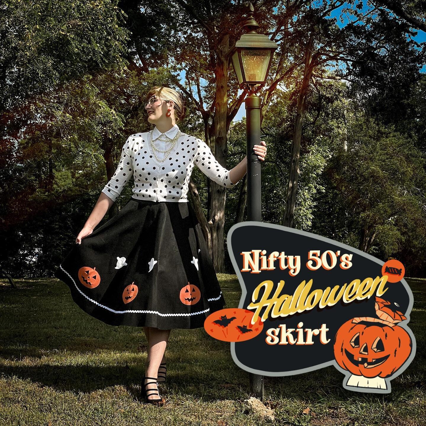 Be the new ghoul in town with my fabulous 1950s-inspired Halloween circle skirt workshop starting Oct. 10th at @thesewinghive 🎃 ✨ Sign ups are now open! Check the link in my bio~