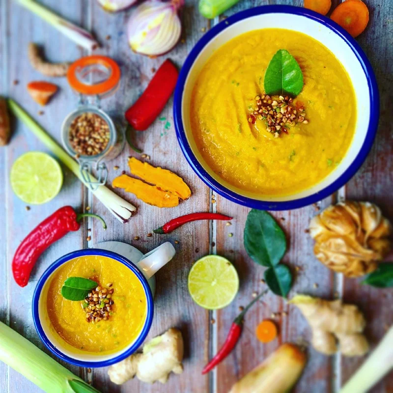 'Anti-Flu-Season' Ginger, Turmeric, Lemongrass & Carrot Soup