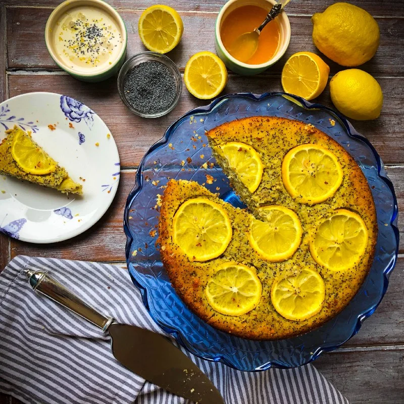 Lemon & Poppy Seed Almond Protein Cake