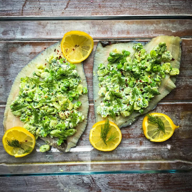 Herby Summer Veggie covered Fish Fillets