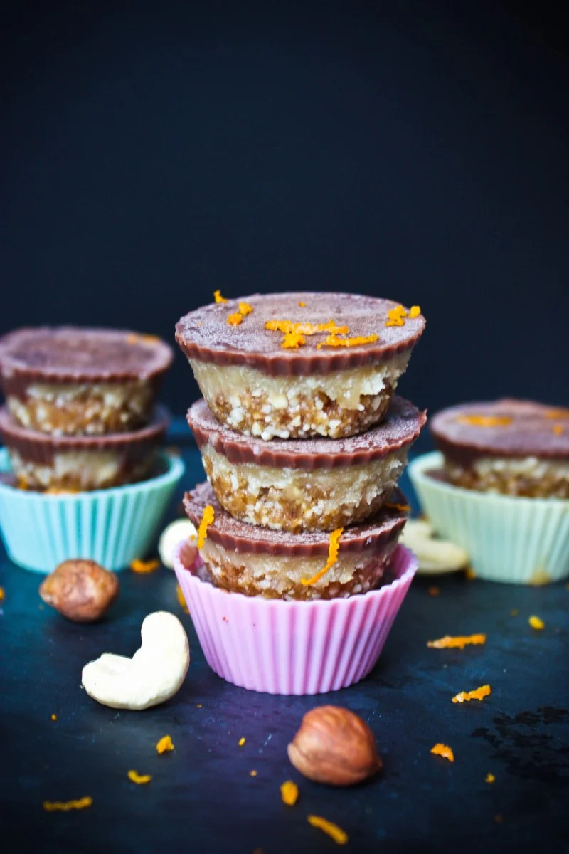 Vegan Tahini Salted Caramel Cups
