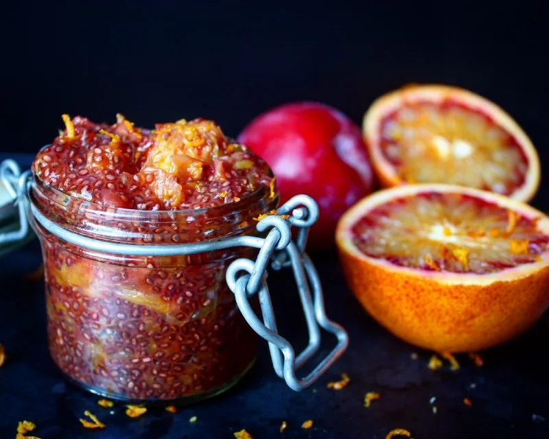 Blood Orange & Plum Chia Compote