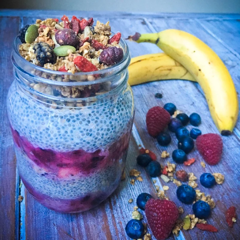 Blueberry Banana Chia Pot