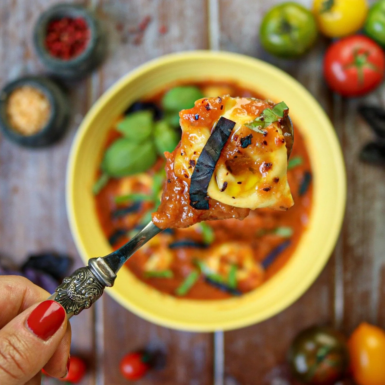 'Cream' of Tomato Tortellini Soup — The Wright Foodie