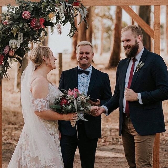 The smiles say it all Jess n John 
You can&rsquo;t help smiling as you look at these two beautiful souls in this pic, so happy and Soooo much love for each other. Beautiful pic Shannon Stent
:
:
:
#wahitchers #southwestwedding #wawedding #wacelebrant