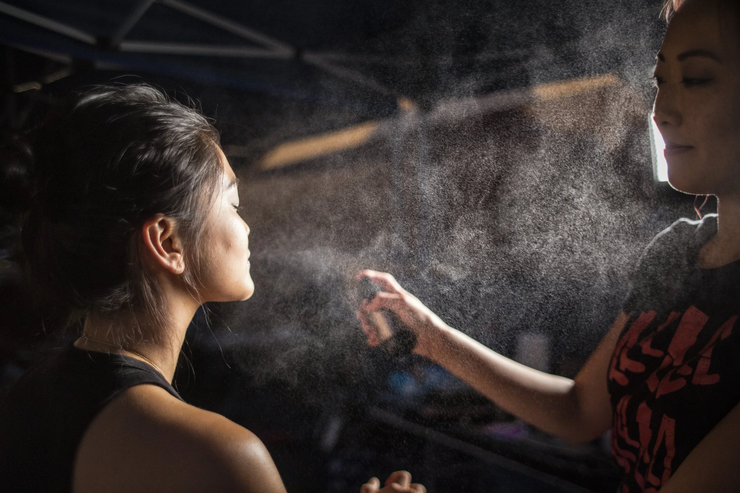 Hair & Make-up Artist Christina Yu preps Dianne Doan