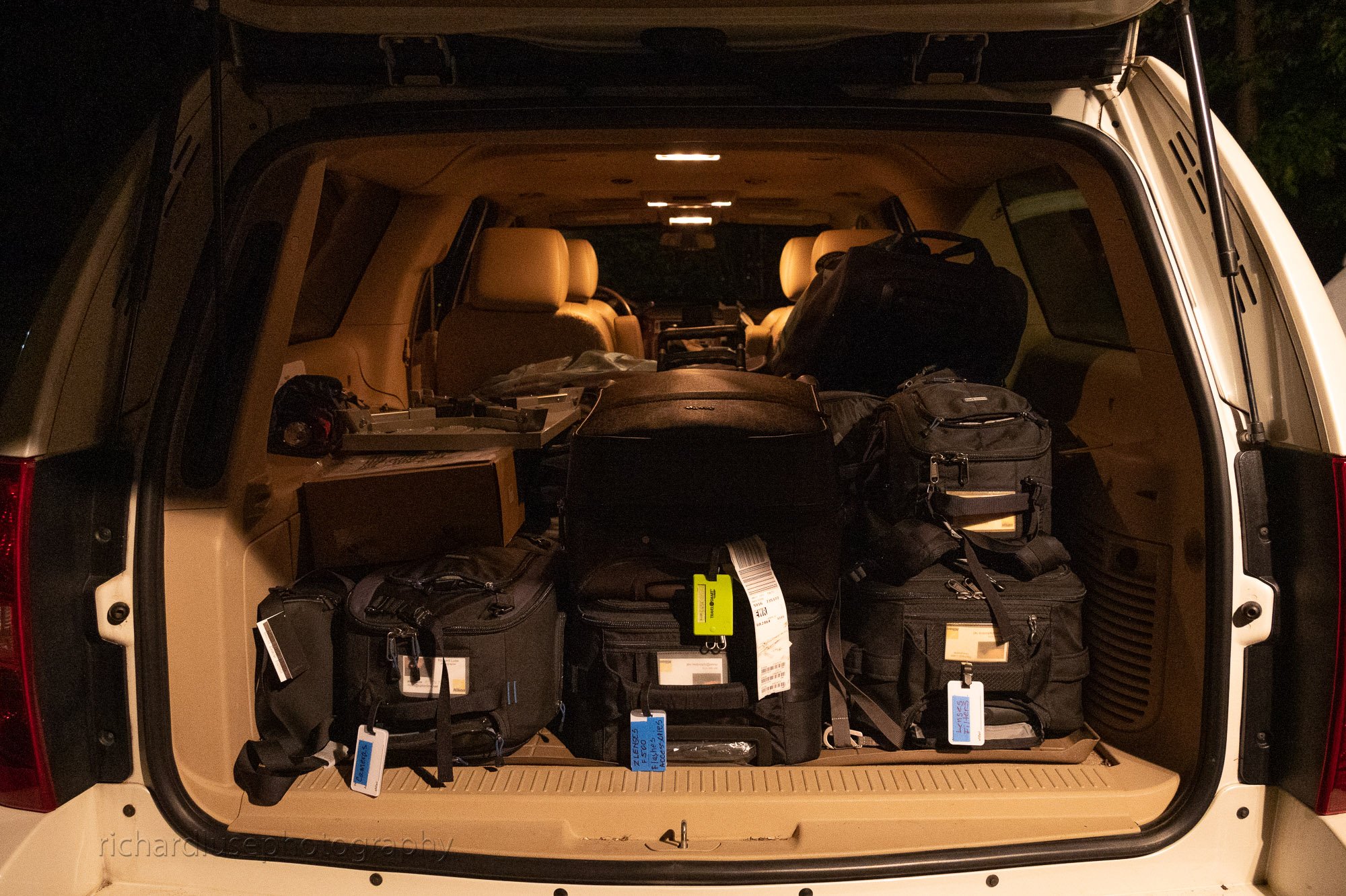 Gear packed and ready to roll.