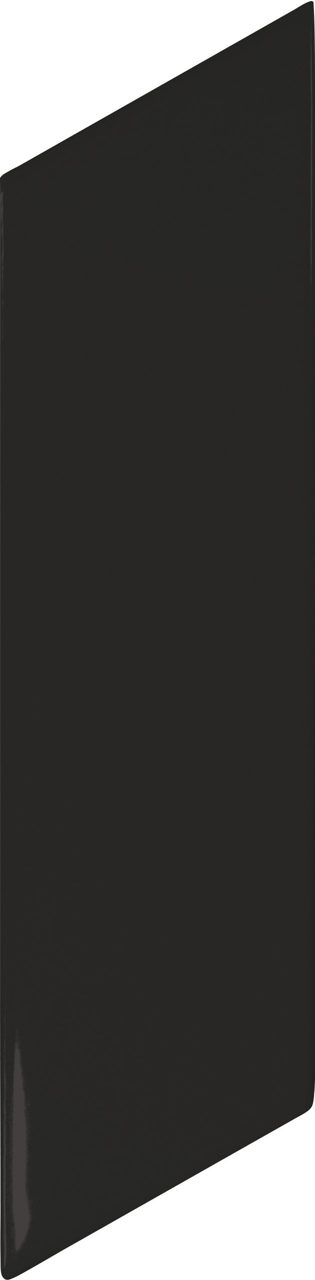 Chevron Wall Black Matt Right 5.2x18 cm