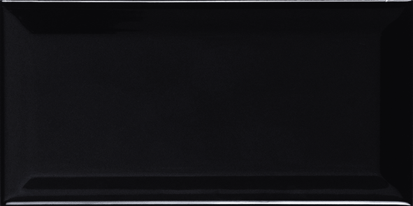 Biselado Negro Brillo 7.5x15 cm