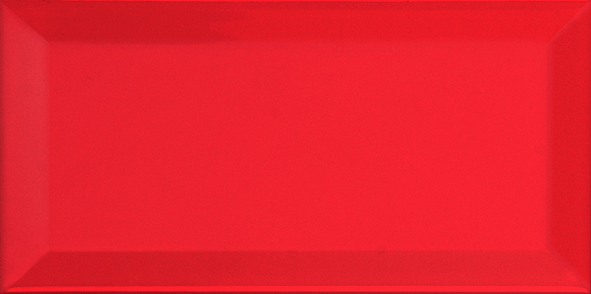 Biselado Rojo Brillo 7.5x15 cm