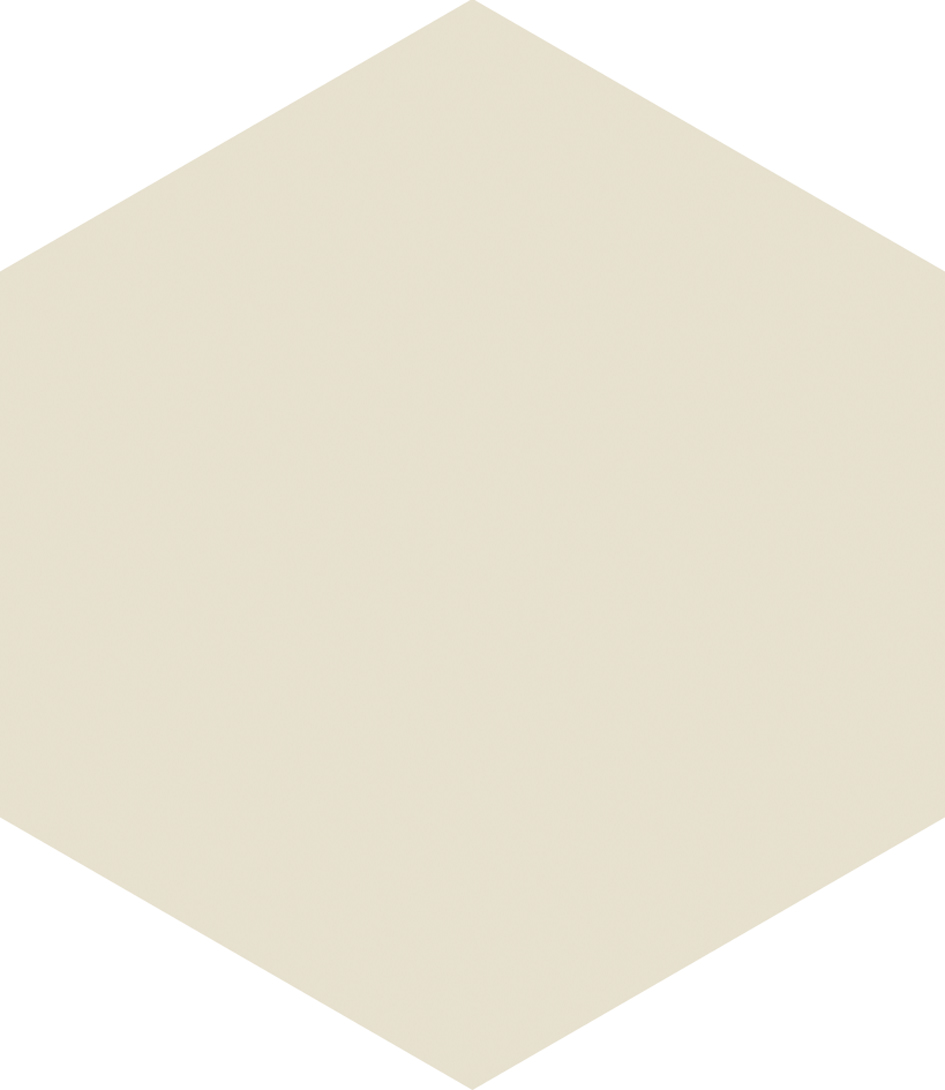 Hexagon White 17.5x20.2 cm