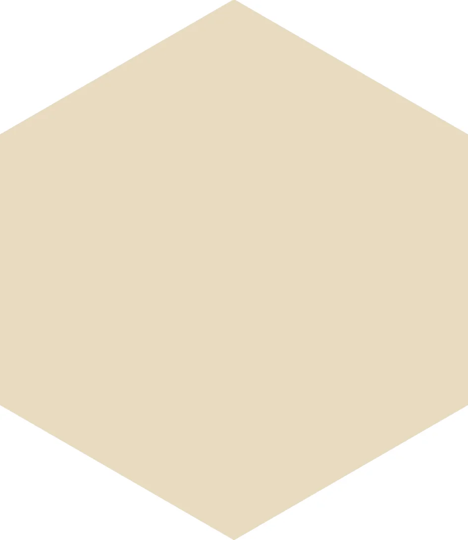 Hexagon Beige 17.5x20.2 cm