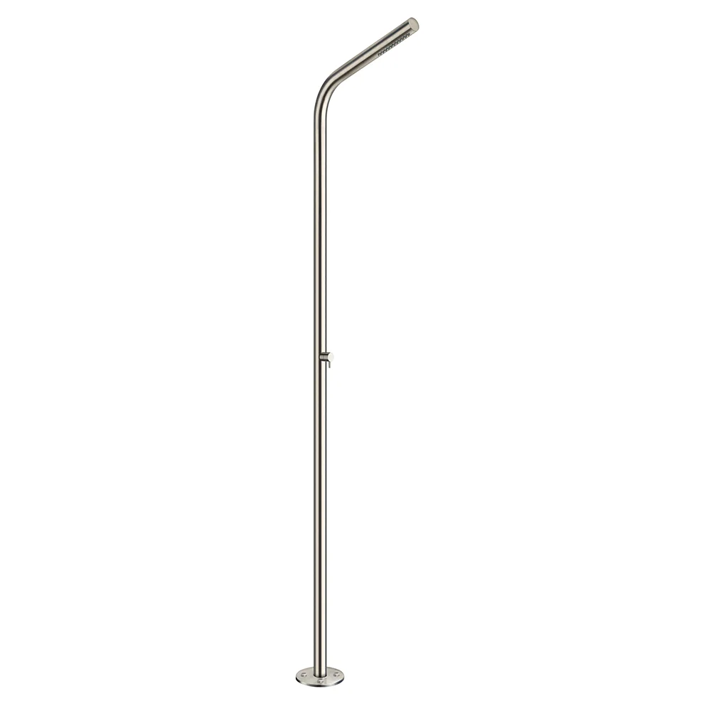 WX 511 Outdoor/indoor floor mounted shower column with one-water stopcock, ground fixing and water supply system, and antifreeze emptying water system