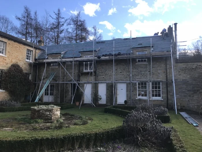 Completed new slate roof on a barn in Roedean, Brighton
