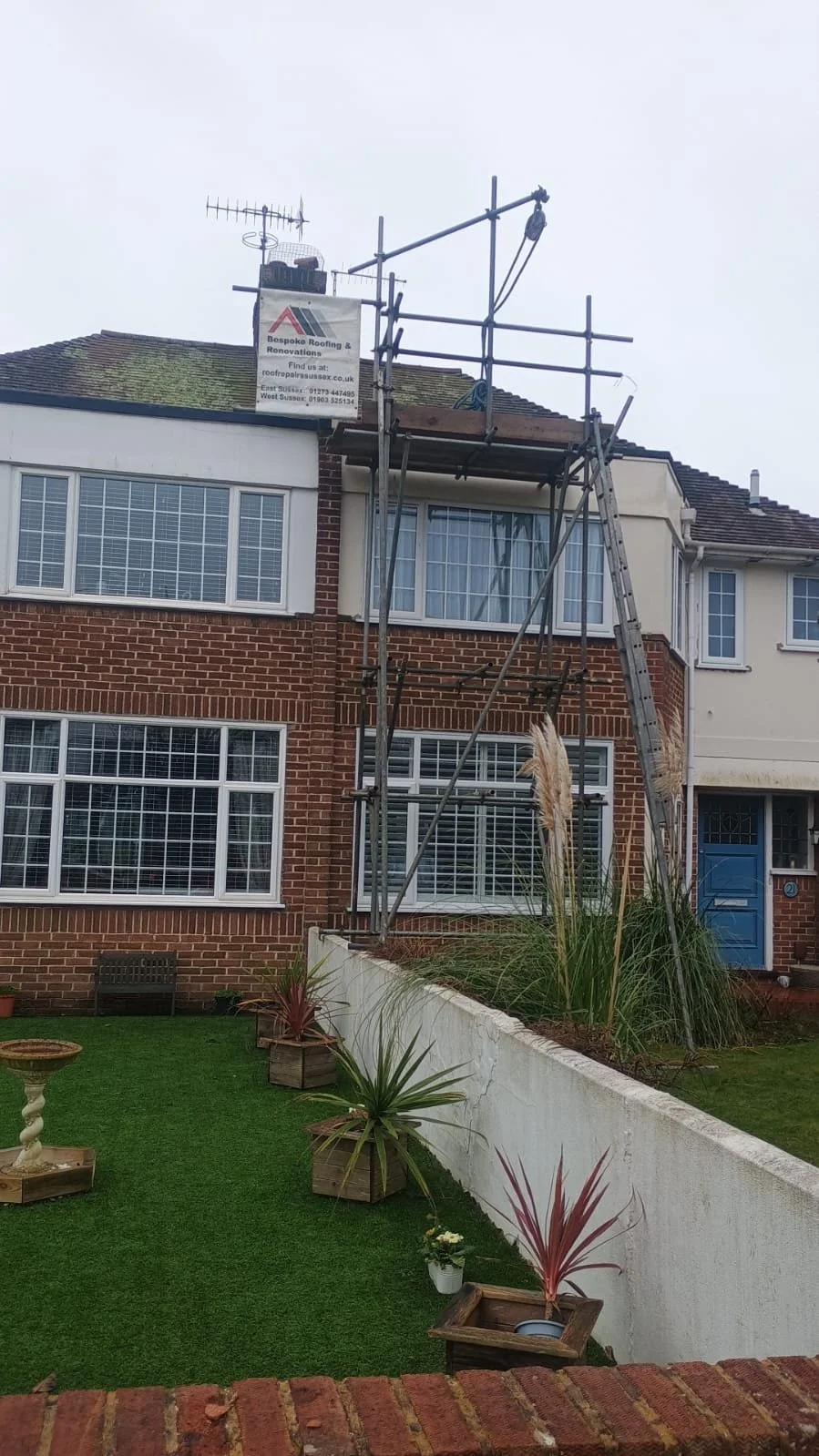 Goring house prepared for roofing work