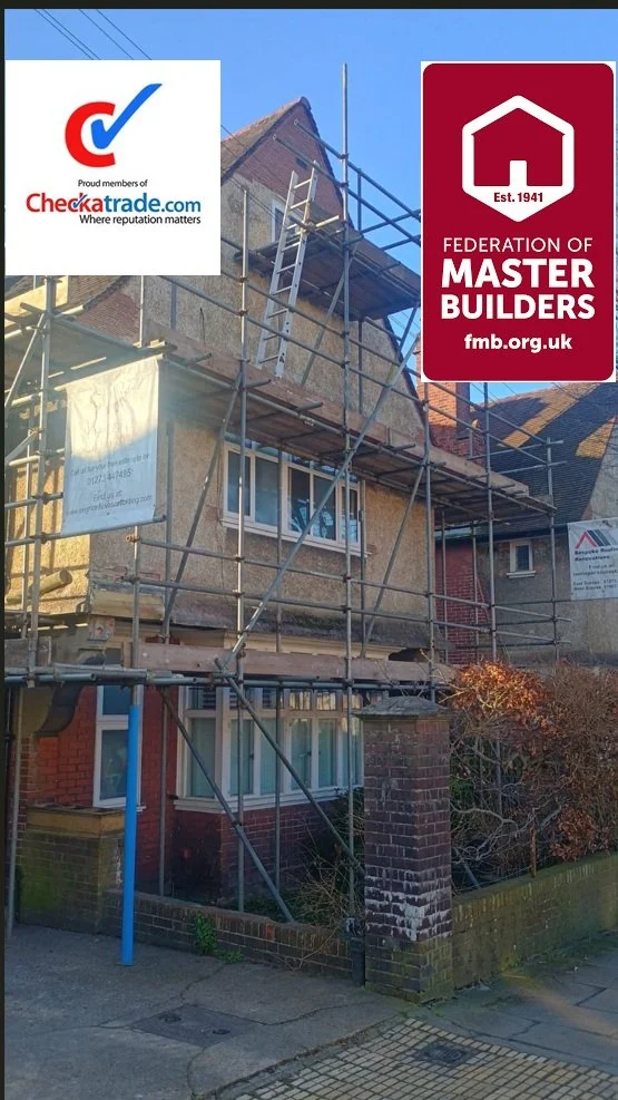 Roofing verge and re-rendering work completed in Brighton BN1