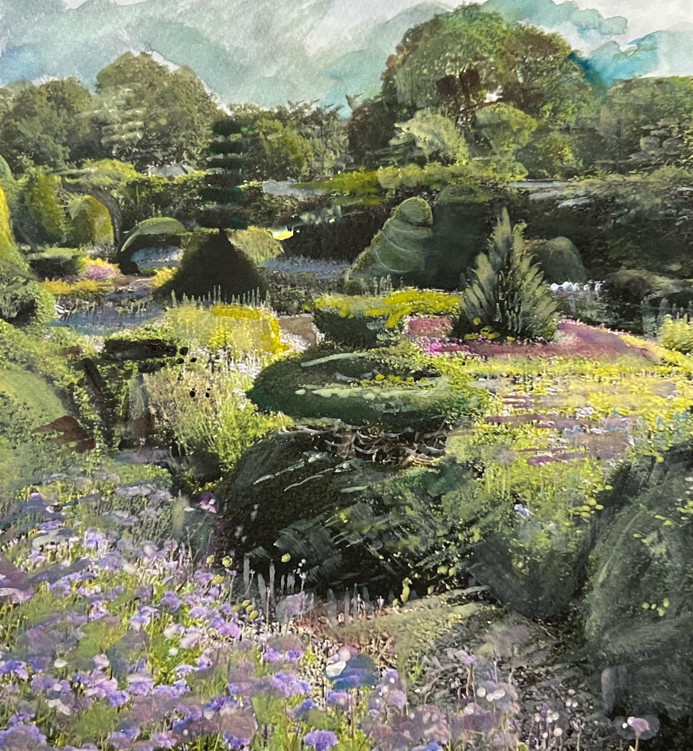 Levens Hall in purple 