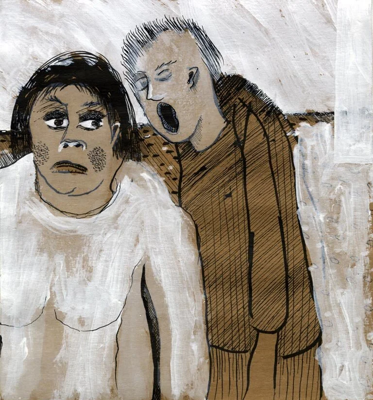 Man shouts at a woman