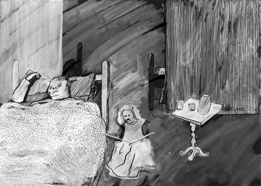Mamma reads her Daddy a story. c1938
