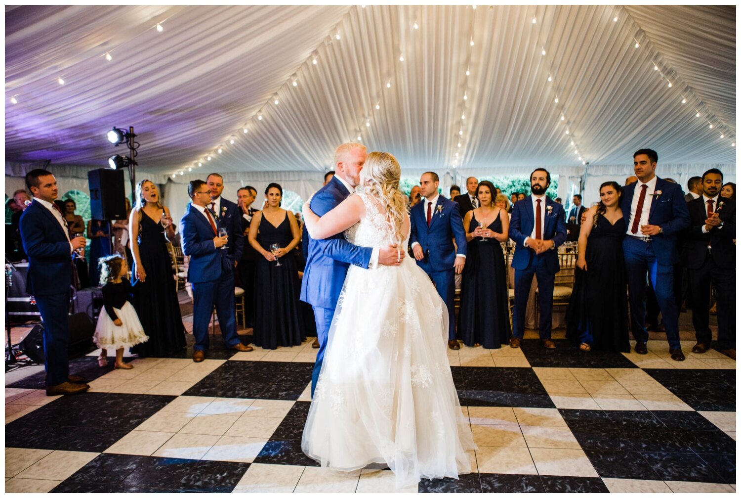 Birkby House Wedding reception bride and groom first dance