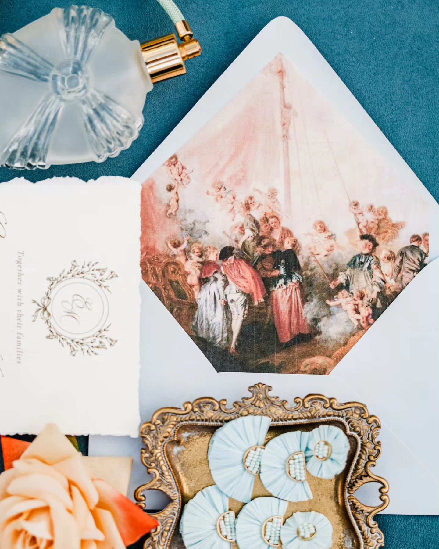 Such beautiful wedding invitation suite details! 

Vendors: 
Venue: Goodstone Inn &amp; Restaurant
Planner: Bellewether Events 
Host: Jenna Leigh Photography
Florist: Form &amp; Fire
Hair &amp; Makeup: The Stylist Abroad
Rentals: Select Event Group
C