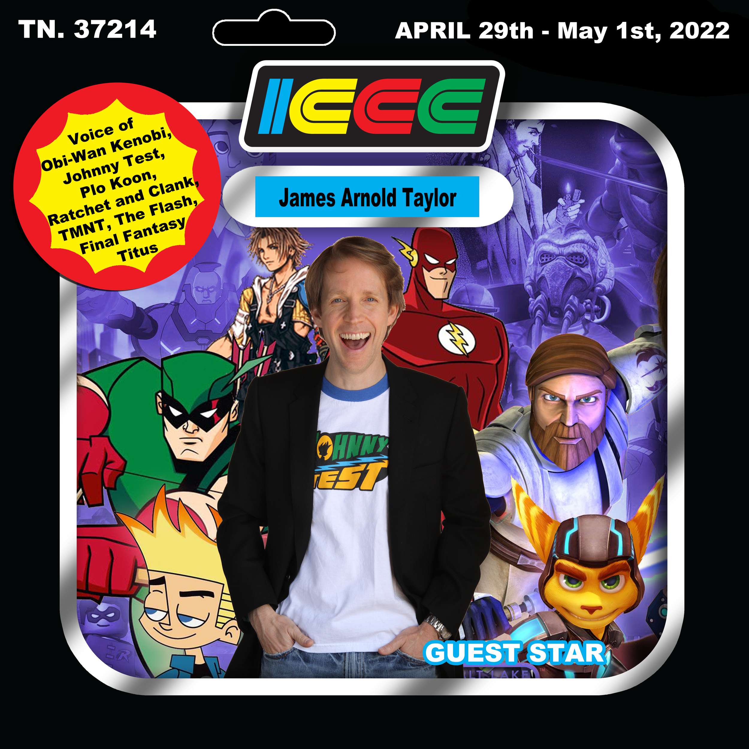 DISTINGUISHED VOICE ACTOR JAMES ARNOLD TAYLOR ANNOUNCED AS ICCC 2022 GUEST STAR