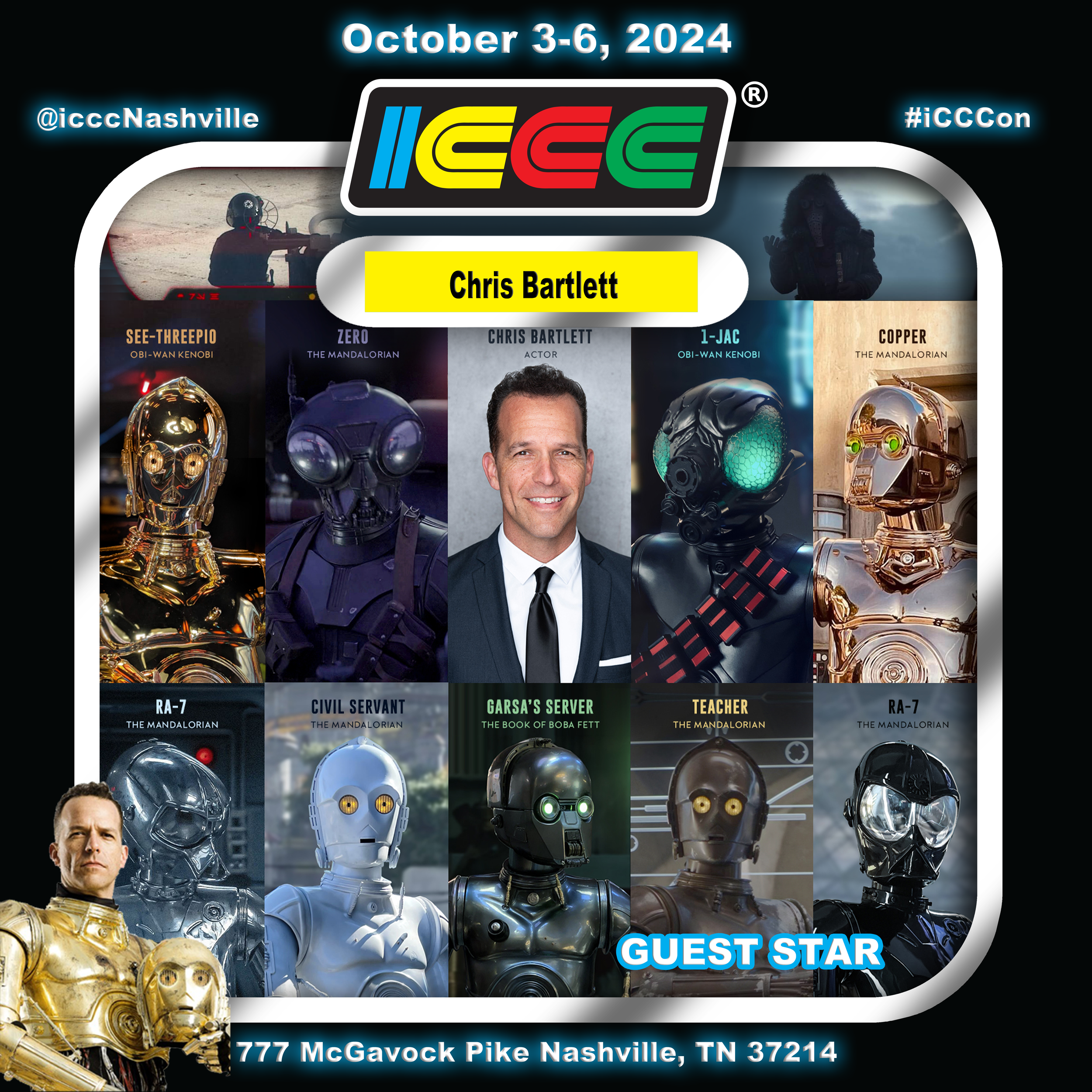 ICCC WELCOMES STAR WARS ACTOR CHRIS BARTLETT TO ICCC 2024