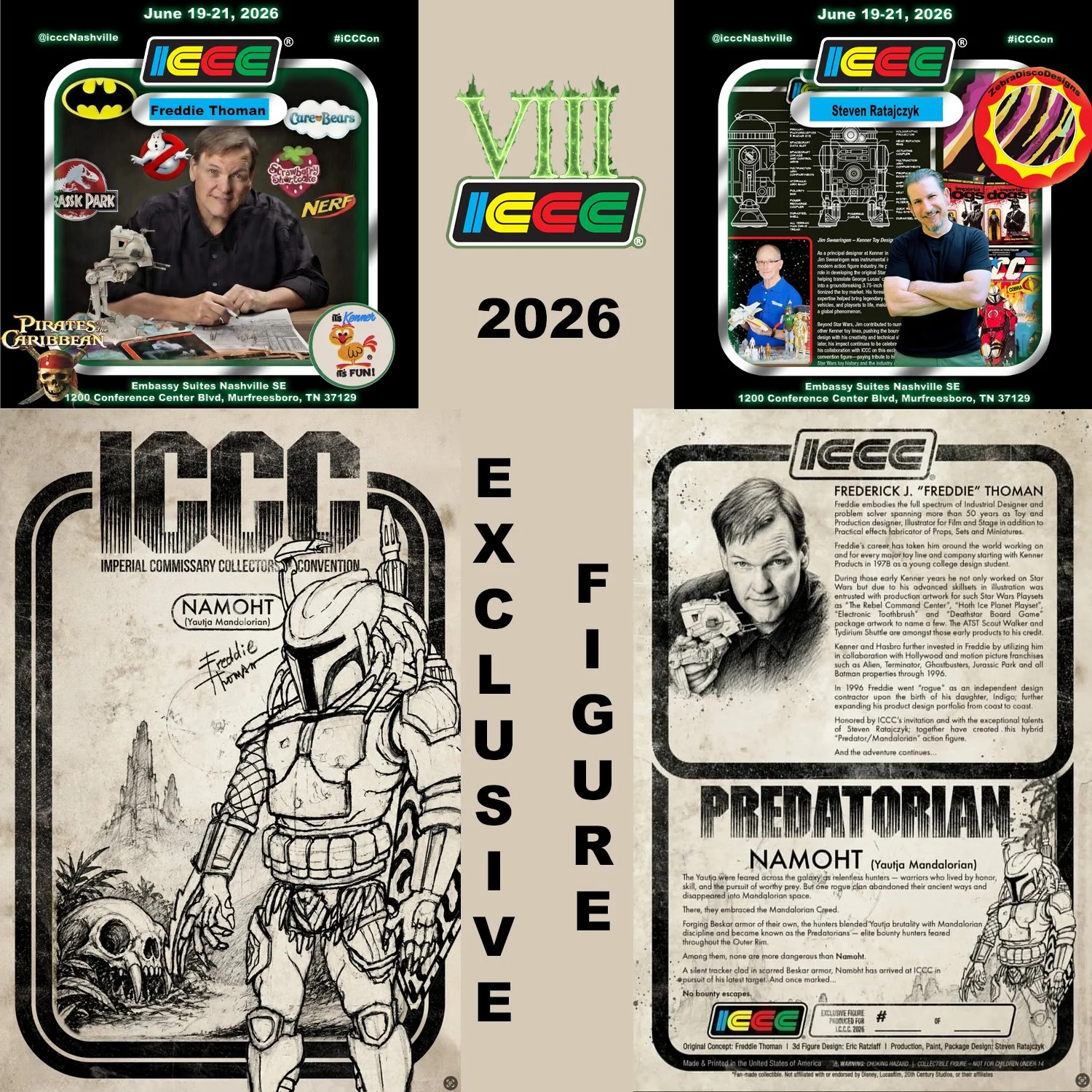 ICCCon 2026 Exclusive Limited Edition Custom Action Figure! NAMOHT, THE PREDATORIAN!