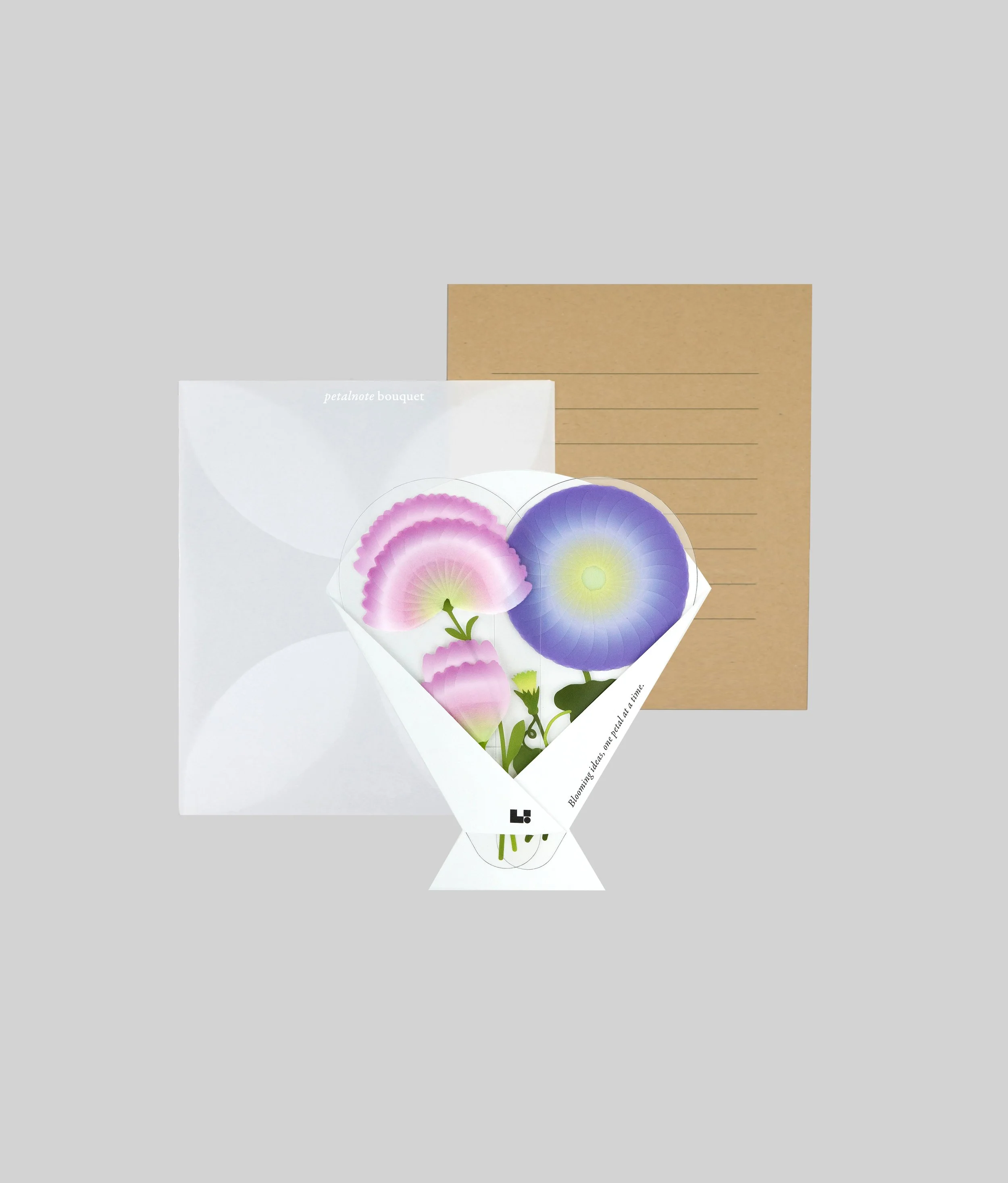 Petalnote Bouquet —  Carnation & Morning Glory