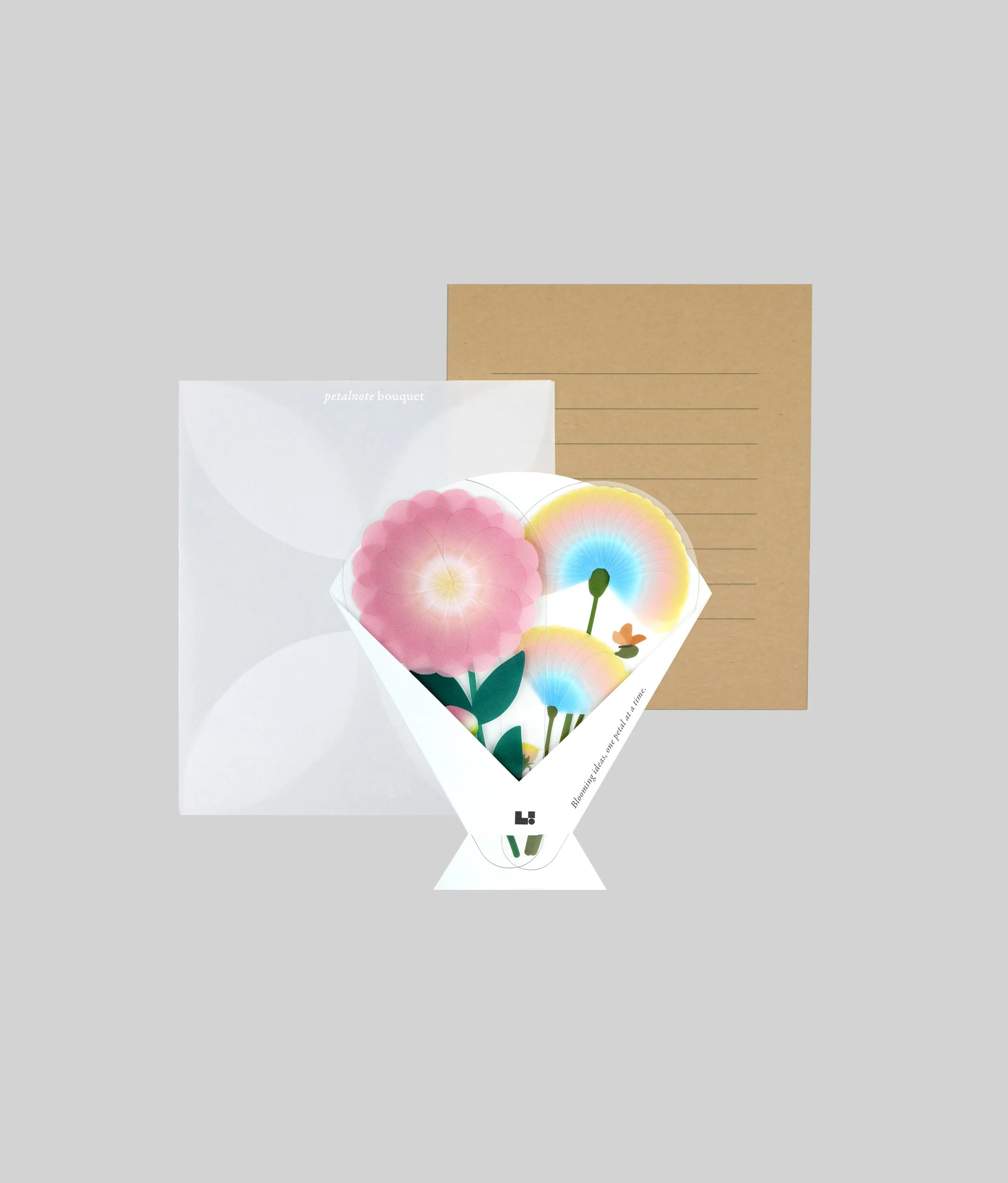 Petalnote Bouquet — Camellia & Poppy