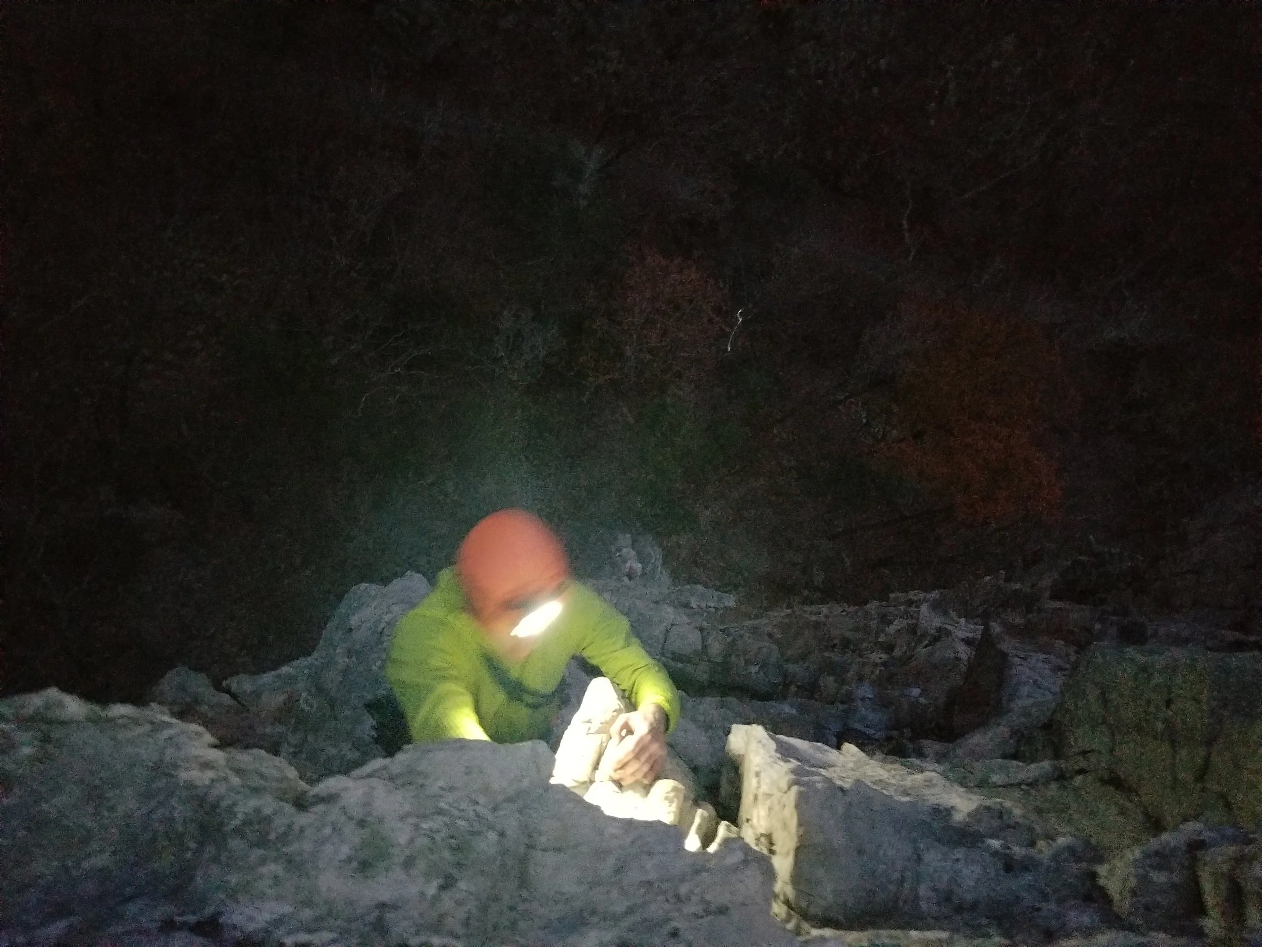 Finishing a route at Seneca Rocks as the sun set, we are greeted by hoots of owls and coyotes in the distance. 