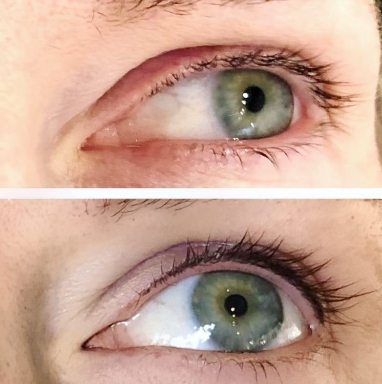  Before / After Lash line enhancement by Juliana Ramus 