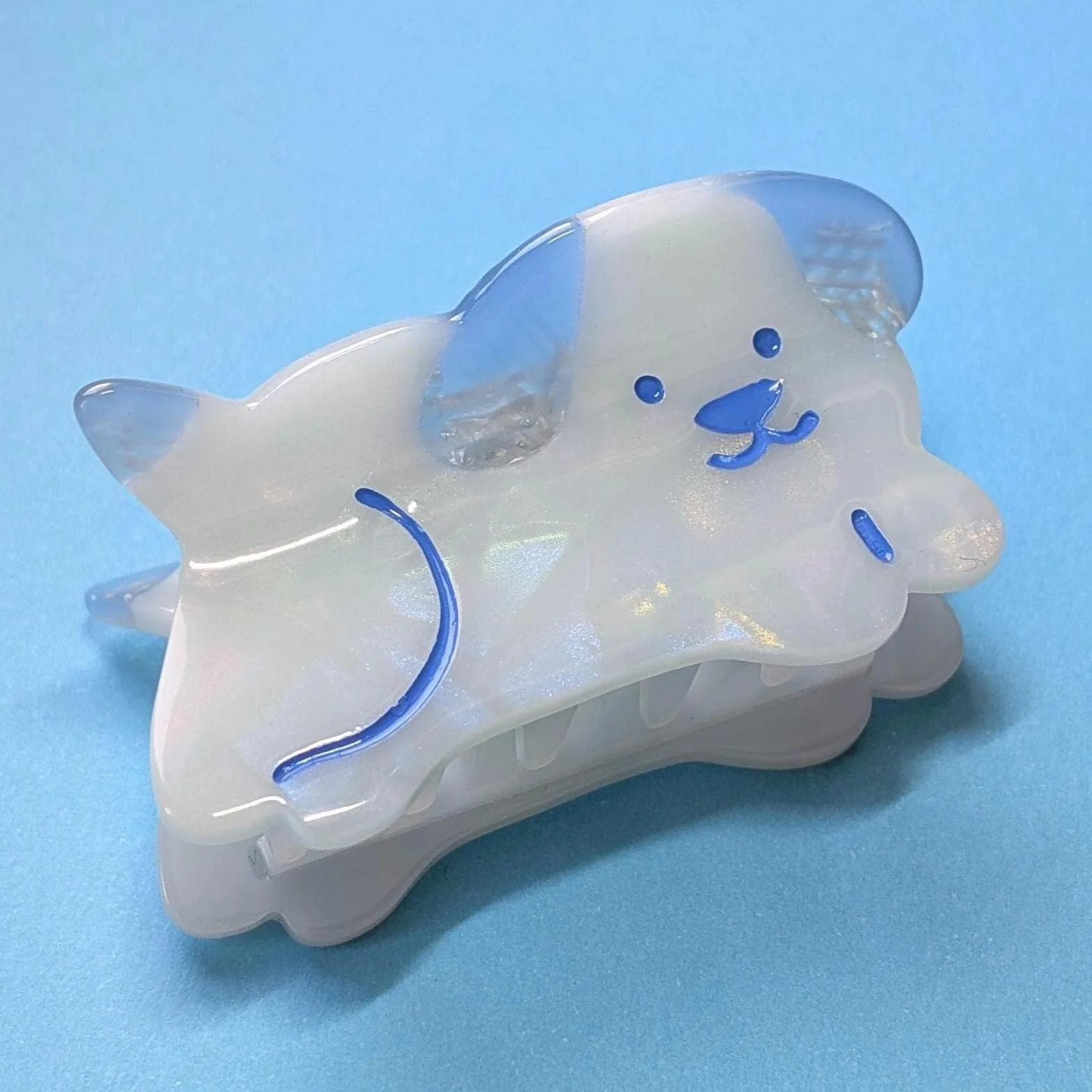 Sky Blue Puppy Small Hair Claw Clip | Cute Hair Accessories