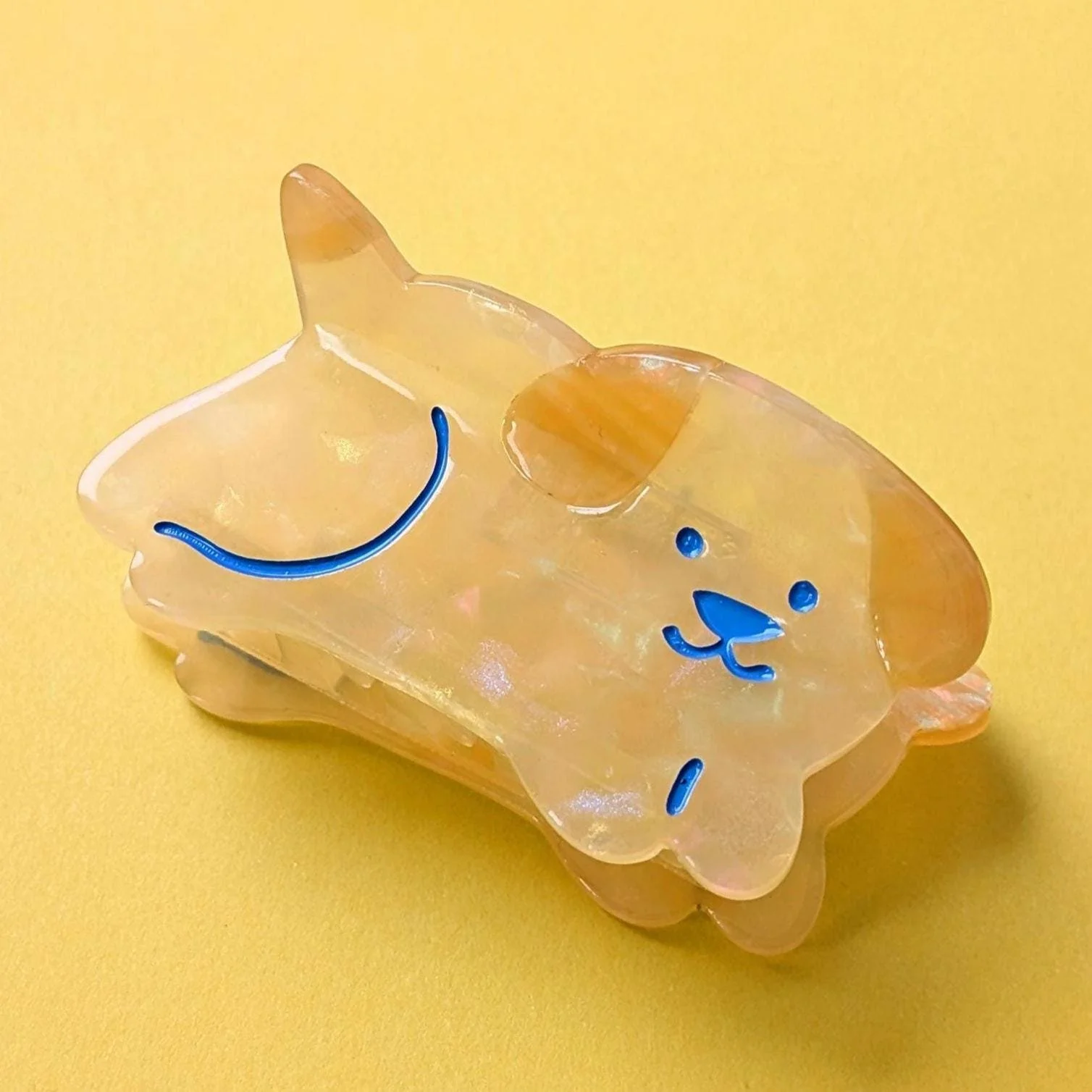 Caramel Puppy Small Hair Claw Clip | Cute Hair Accessories