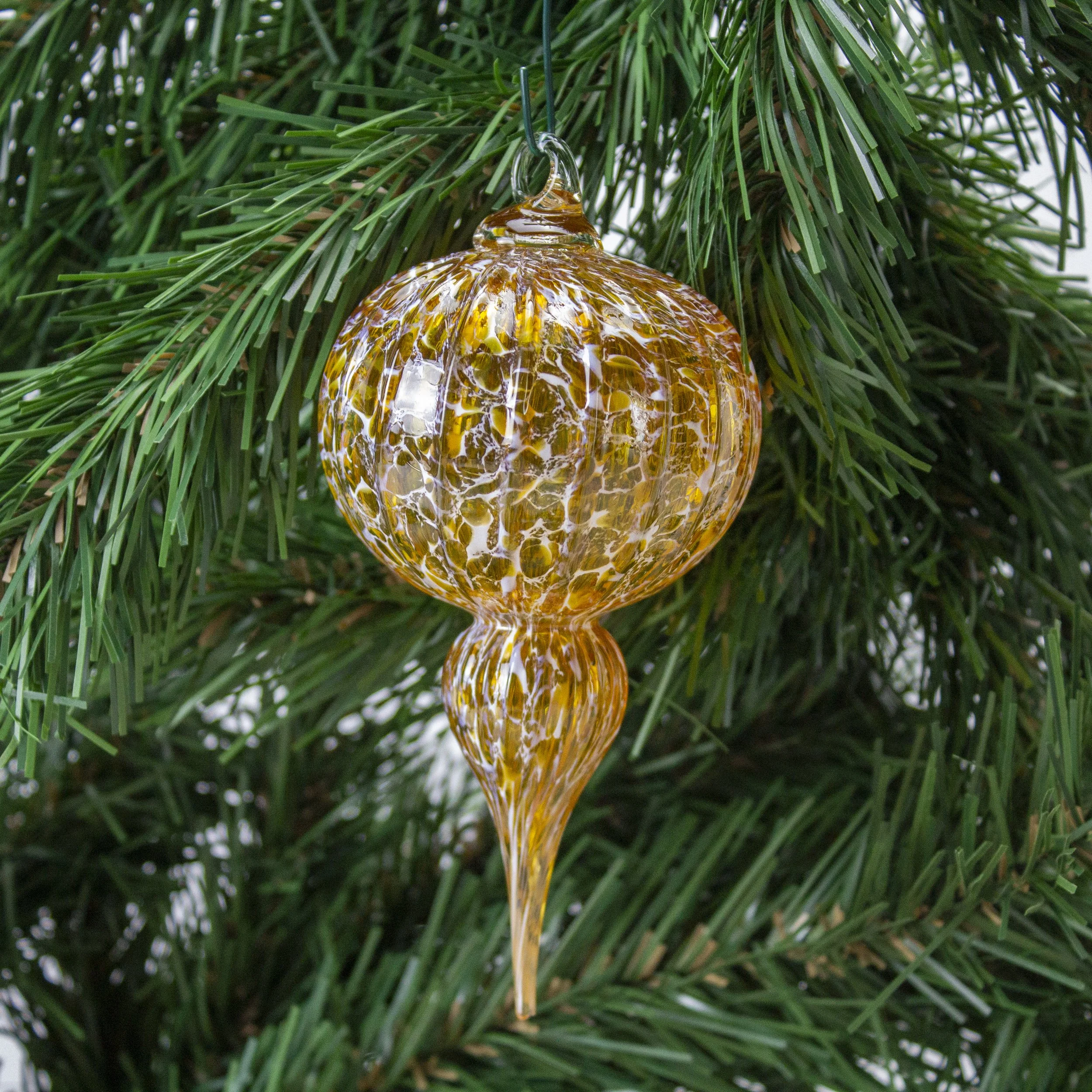 Golden Topaz Ridged Pendant