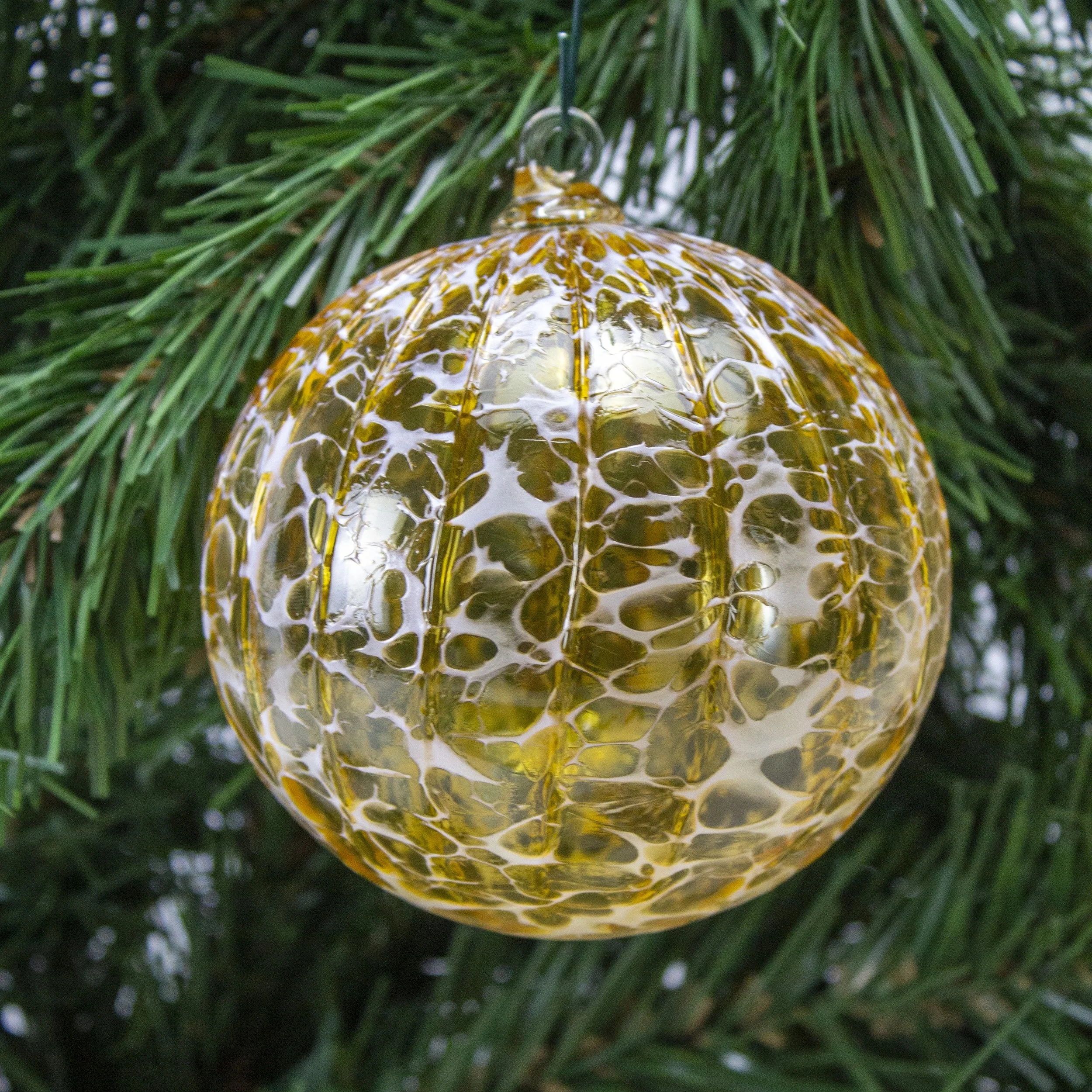 Golden Topaz Ridged Ornament
