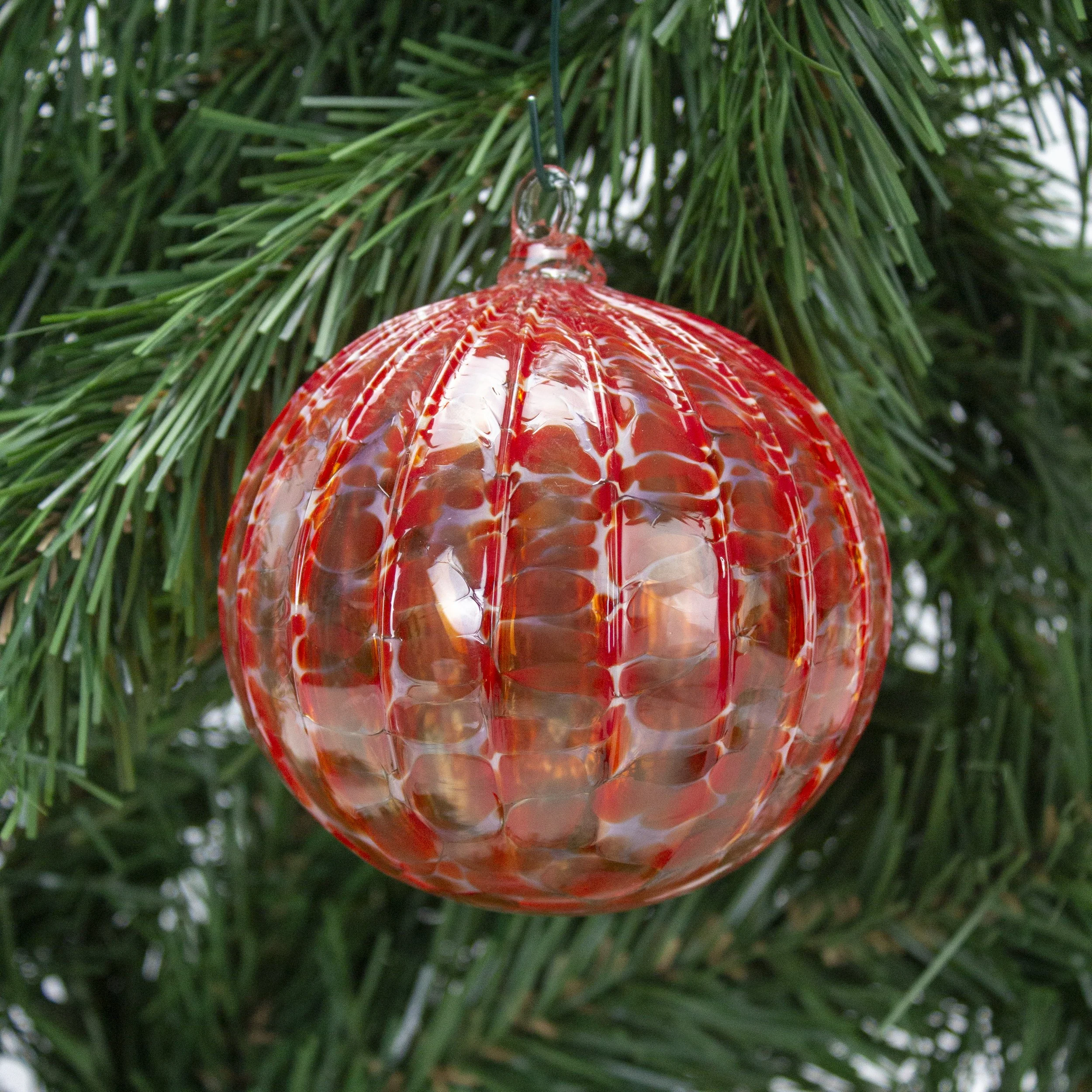 Lipstick Red Ridged Ornament