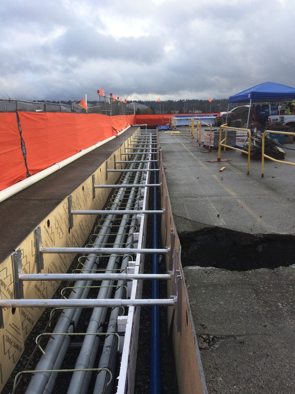 An example of in-road construction.