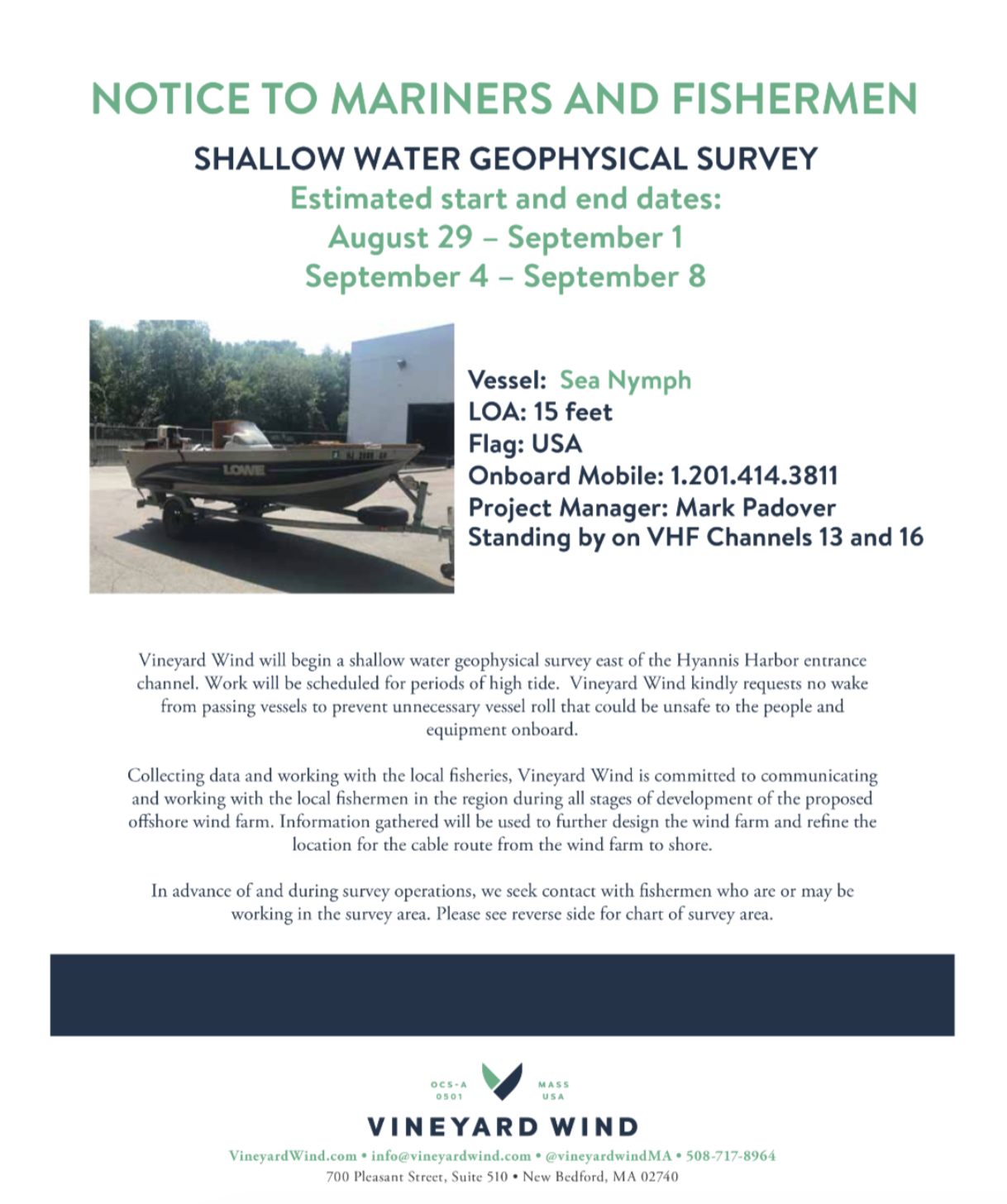 SHALLOW WATER GEOPHYSICAL SURVEY (#9)