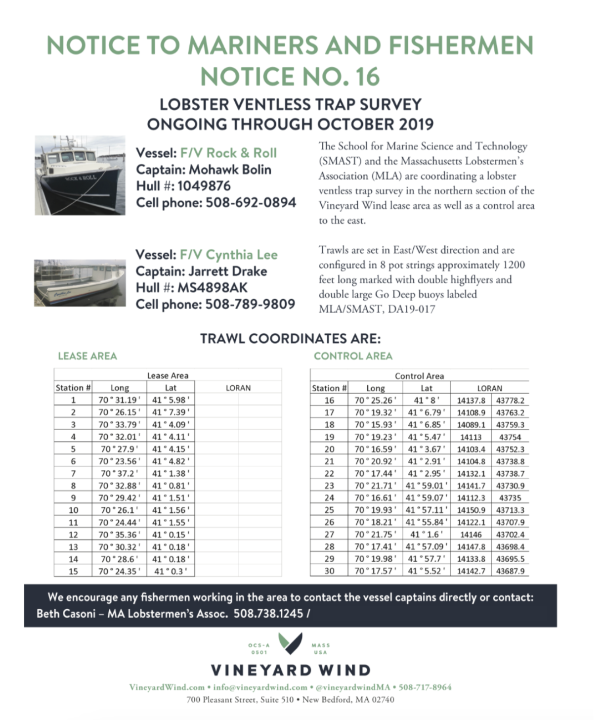 LOBSTER VENTLESS TRAP SURVEY (#16)