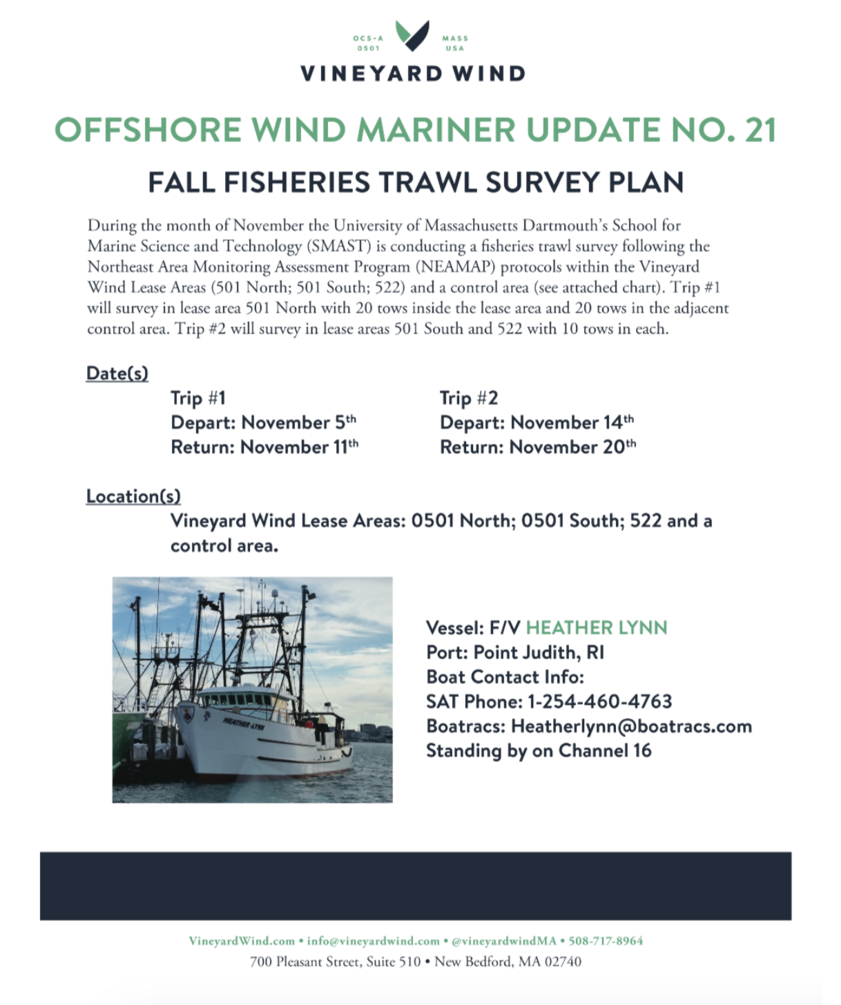 FALL FISHERIES TRAWL SURVEY (#21)