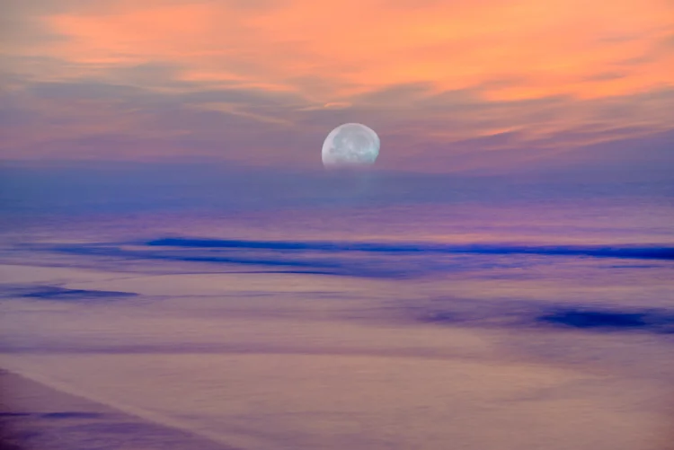 Moonrise Over The Ocean Frederick Ballet Photography