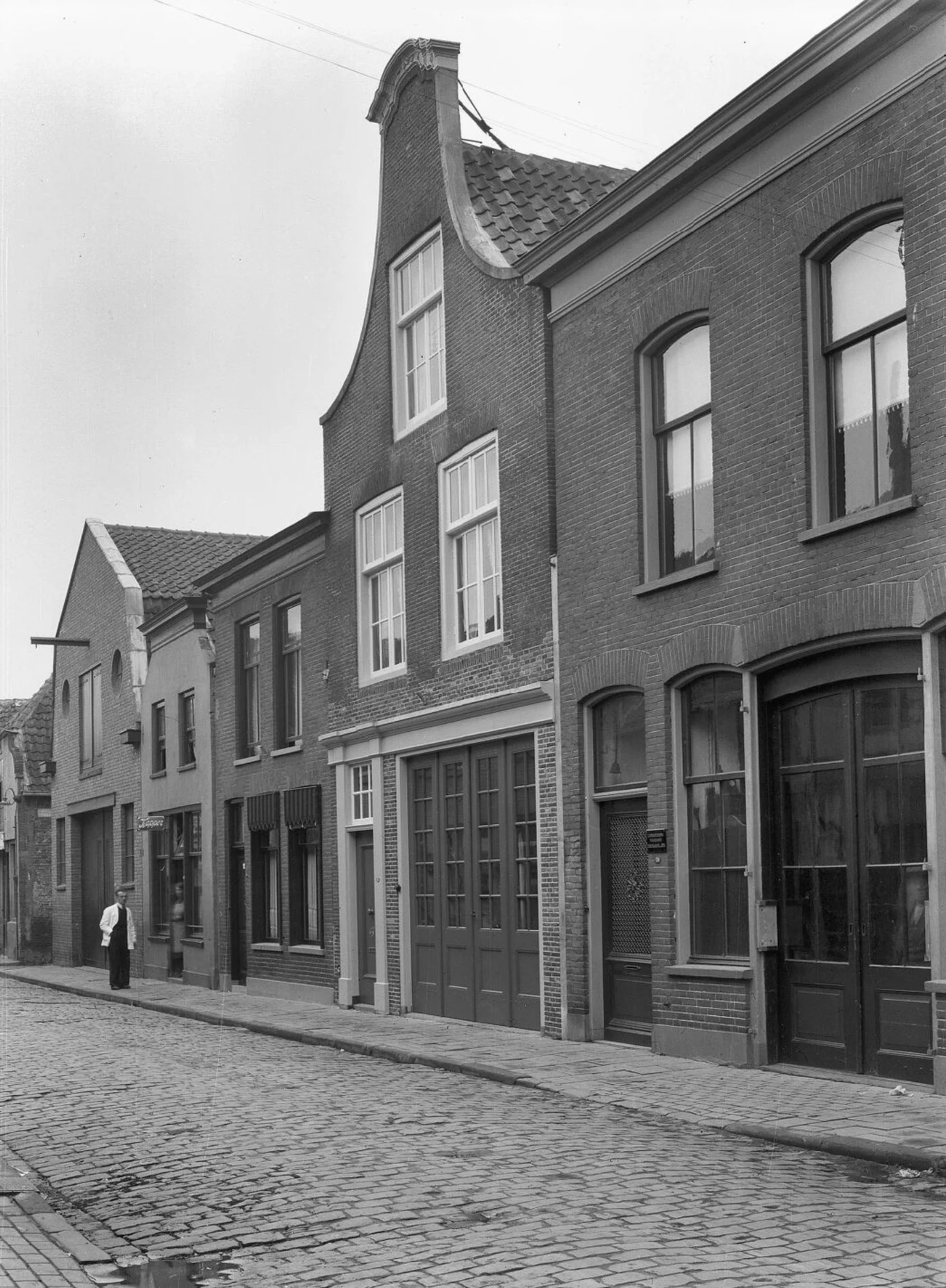 historische foto uit 1938 van de koestraat in schoonhoven