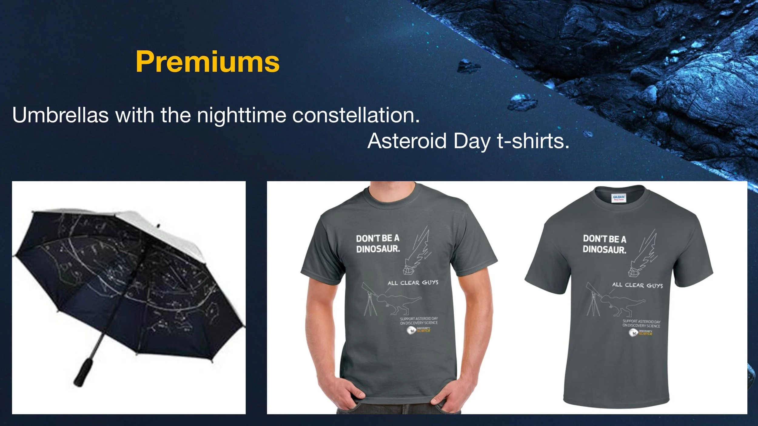 Asteroid Day premiums