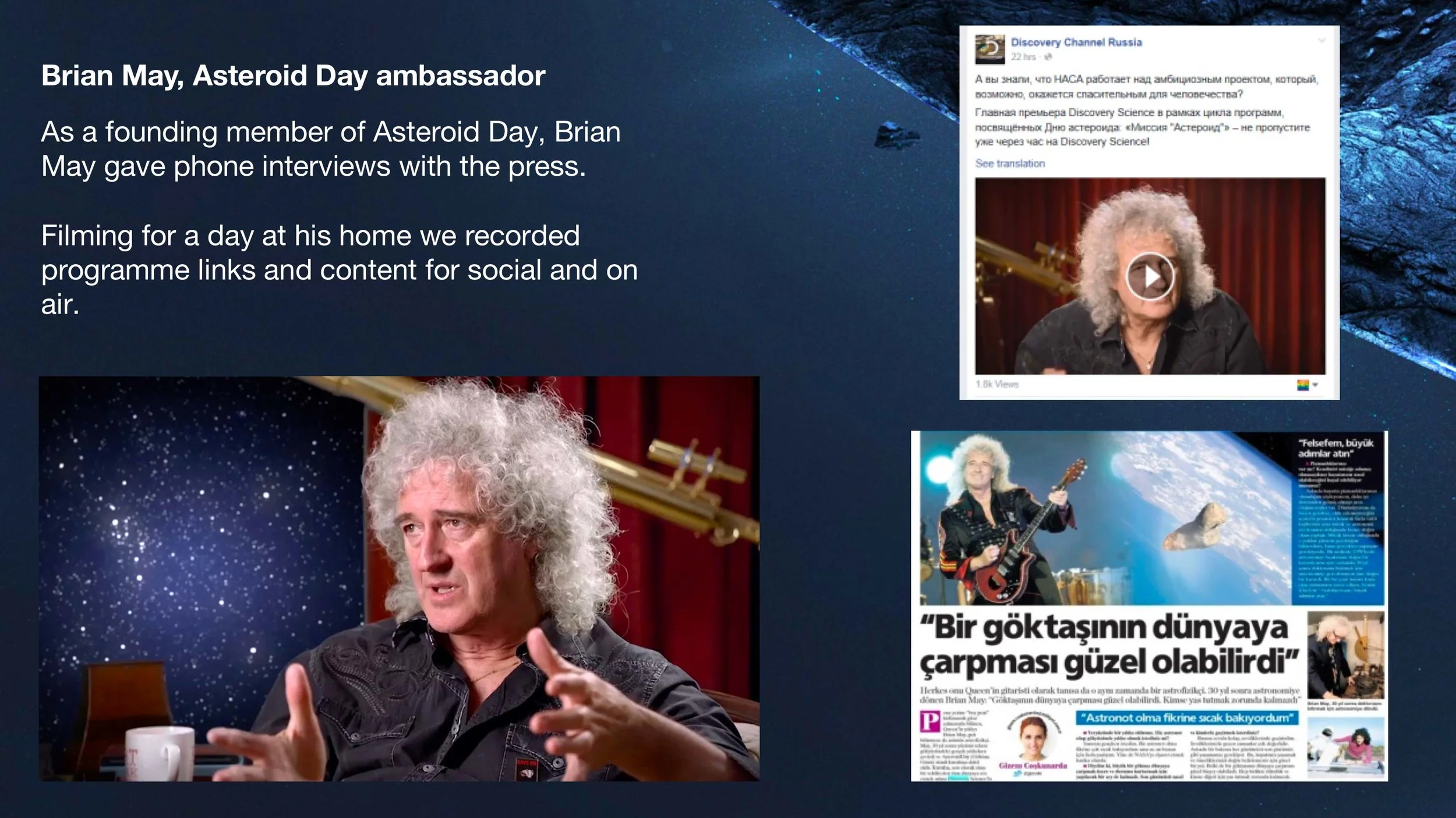 Brian May, Asteroid Day ambassador