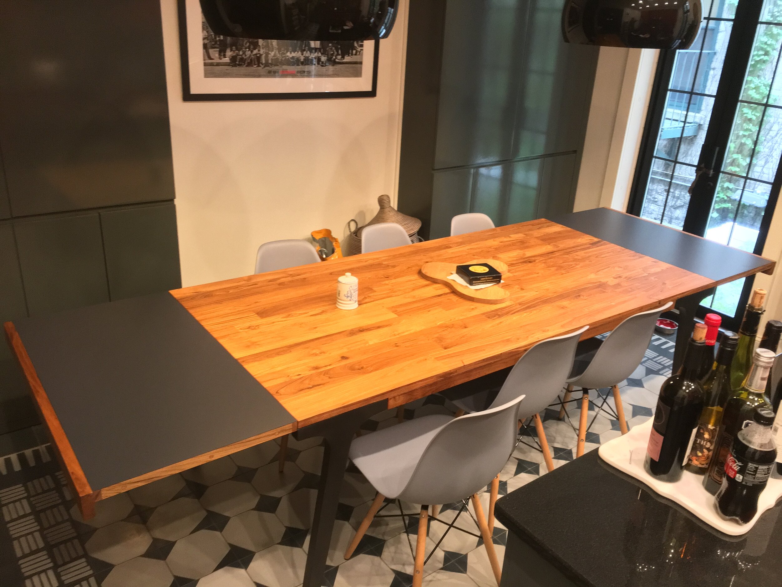 Dining Table in Cherry with Custom Laminate Leaves (Copy)