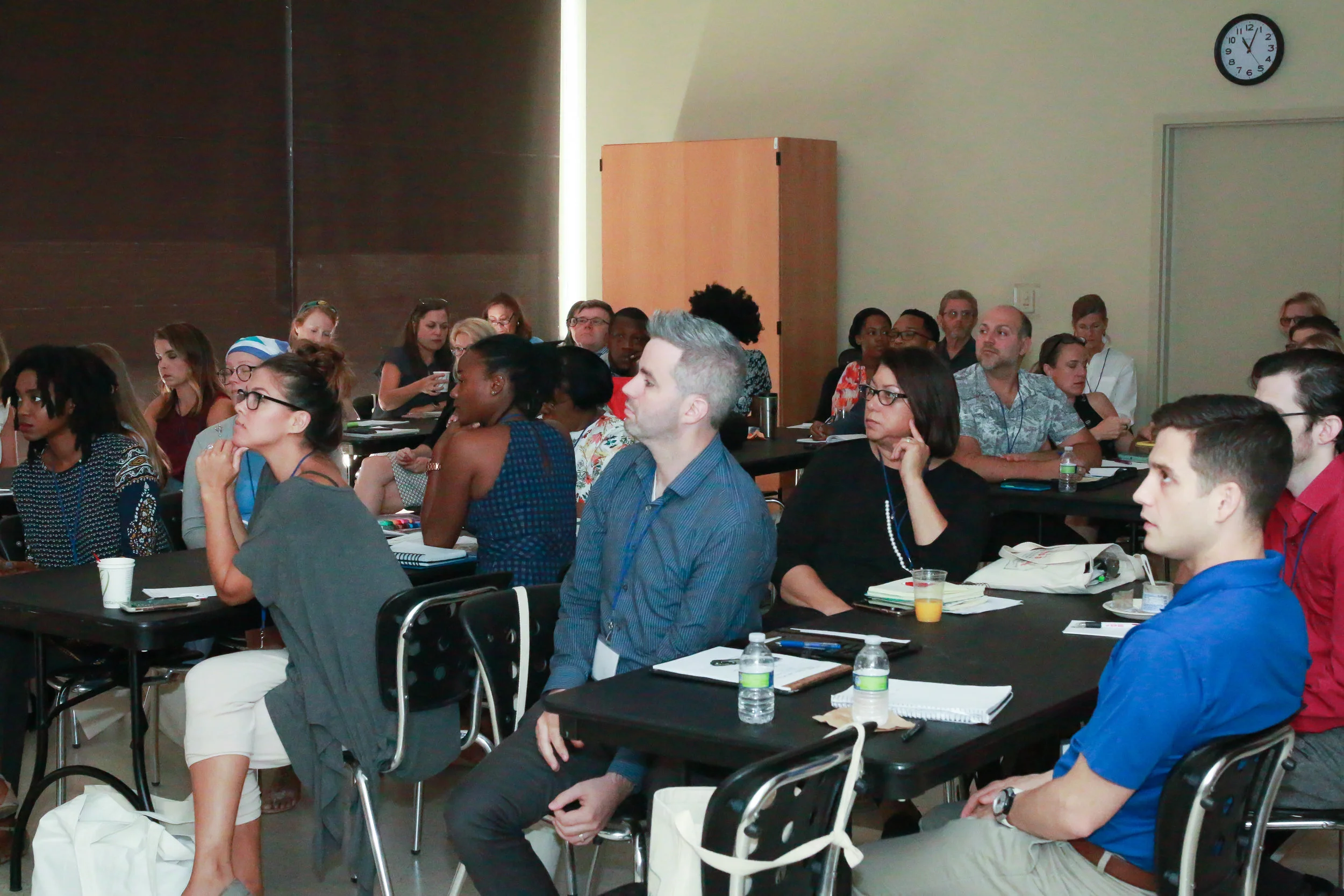 Louisiana Arts Summit attendees listening intently to Liz Goad’s presentation “Demystifying Creative Grants”