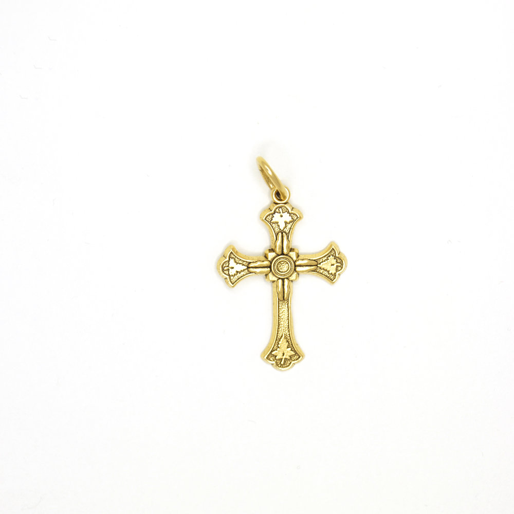 Felder Cross Pendant , Cross, Cross Pendant, GOld Cross, Cross Necklace, Gold Vintage Cross, 