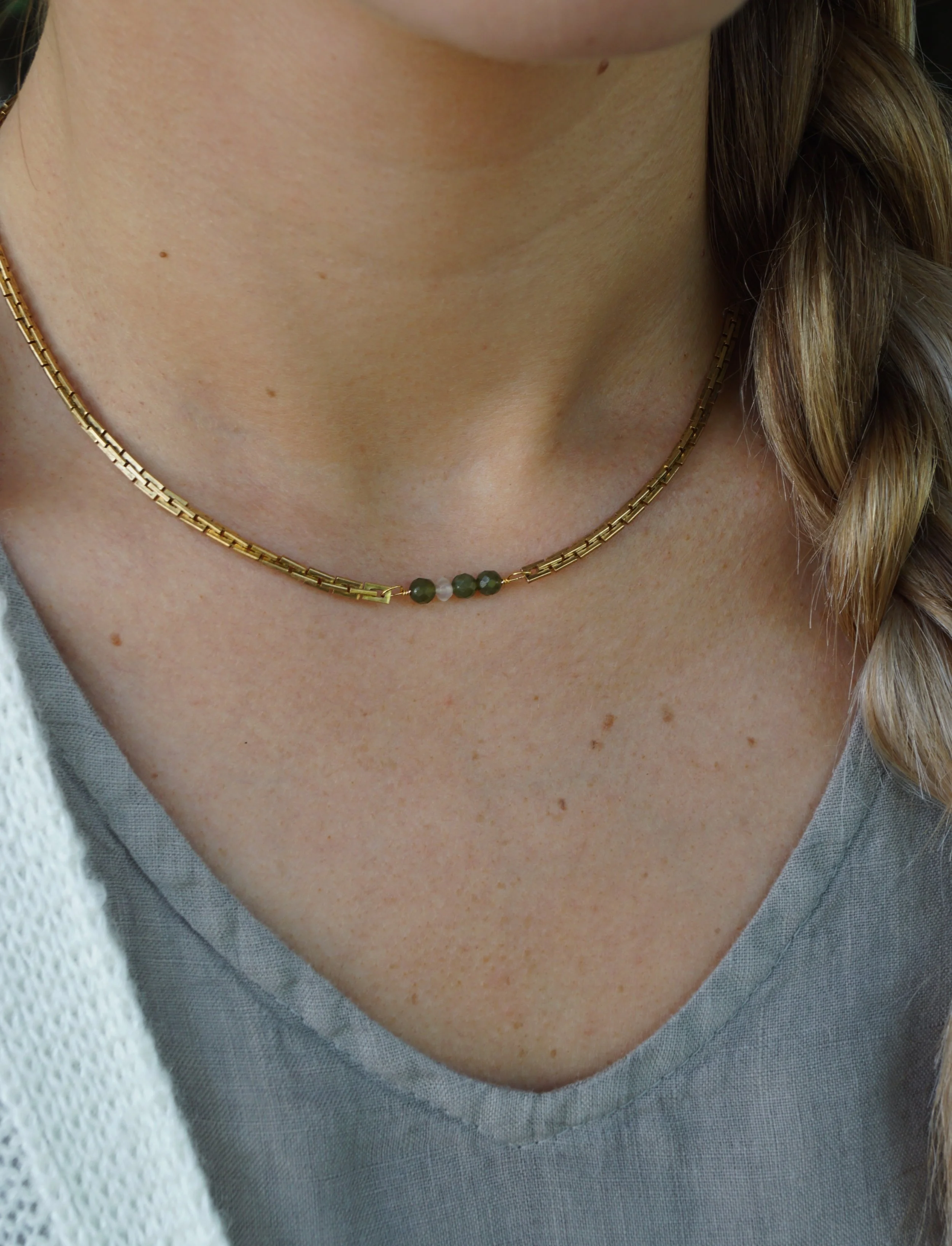 gold plated short vintage necklace exvoto ex voto